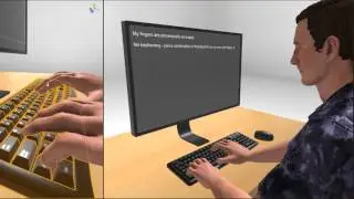 Unity procedural finger typing animation test