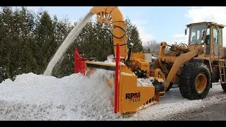 RPM Tech High Capacity Snow Blower Clearing Hard Packed Snow