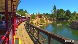 [4k] New River Route on Disneyland Railroad Train Ride