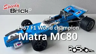Lego MOC-14940 Matra MS80  Formula One car, designed by RoscoPC provided for review by LESDIY.com