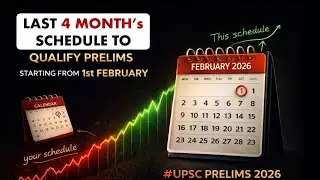Last 4 Months Schedule to Qualify UPSC Prelims 2026 | Exact Daily Plan,Targets & Mock-Test Schedule