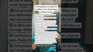 9 Scriptures to Hold On to When You Need Hope to Keep Going #shorts #bibleverses #scripture #hope