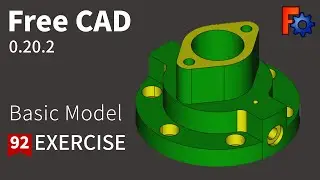 FreeCAD Tutorial for beginners,basic model exercise-92