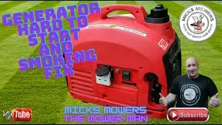 Generator Hard To Start And Smoking Fix Royal Kraft RK2000 #repairvideo #smallenginerepair