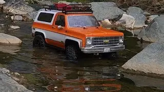 Scale Rc 1/10 Traxxas Trx4 | Chevy Blazer K5 | River Trail Adventure