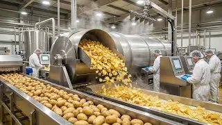 Inside a Modern Pringles Factory, From Whole Potatoes to Stacked Potato Chips (Full Process)