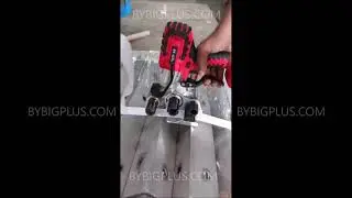 BBIM-00082 Full Auto Battery operated corded strap tensioning machine from BYBIGPLUS.COM