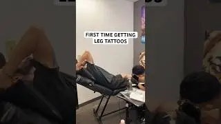 4 New Leg Tattoos for my FIRST time getting TATTED on my Legs😅 #tattoo #vlog #art #tattooartist #fy
