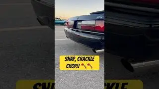 SOUNDS WICKED!! 🪓🪓 Foxbody Mustang Vert Black Widow Mufflers 🏁 #foxbody #mustang #car #trending