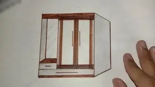 How to draw a wardrobe ll easy wardrobe drawing tutorial