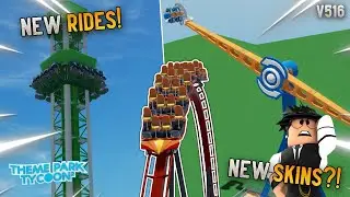 New STAGGERED SEATING Skin AND MORE!?! || Theme Park Tycoon 2 v516 Update!