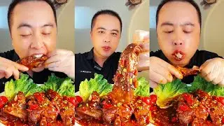ASMR MUKBANG  braised lamb chops, rich soup, soft and fall off the bone