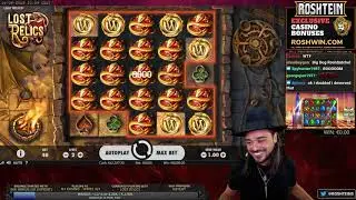 ROSHTEIN HUGE 8K win on Lost Relics slot