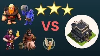 New TH9 strategy| giant bowler hog healer attack strategy|coc th9 3 star attack strategy