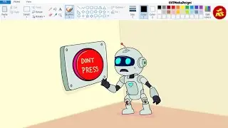 MS Paint Robot Drawing Tutorial | Simple Digital Art | Robot Drawing in MS Paint 🤖