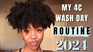 MY REAL TYPE 4C NATURAL HAIR WASH DAY ROUTINE- 2024 UPDATE | PRODUCTS | DETANGLE | TWIST