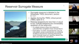 DEQ Basin Coordinators host an Implementation Webinar for the Willamette & Sandy Temperature  TMDLs