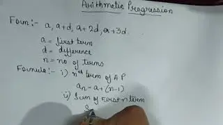 Arithmetic Progression | Formula, nth Term, Sum of AP with Easy Examples | Maths Class 10/12