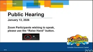 January 13, 2026 - Public Hearing - Kamloops City Council