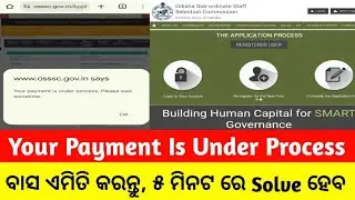 #osssc ,#ossc Payment In Under process Problem | Osssc site apply  problems solved 