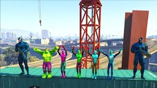 GTA V superhero pro | story Venom Kidnapped Avengers In Truck Spider Man vs Hulk vs Avengers #24