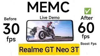 Realme GT Neo 3T MEMC видео Интерполяция частоты кадров Повышение частоты кадров от 30 до 60 кадров в секунду