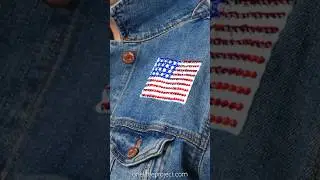 DIY American Flag Rhinestone Patch ❤️🤍💙