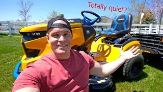 How quiet is a 100% Electric lawn mower?! - How to Plant Fruit Trees!