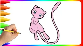 🎨 Draw Mew from Pok&eacute;mon! SUPER CUTE & EASY! 😺✨