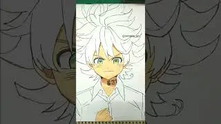 Drawing Emma The promised Neverland pt1 #shorts #anime #artchallenge #drawing #art #emma .