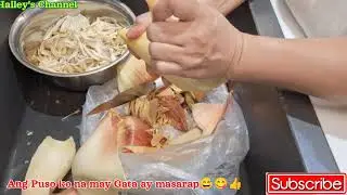 Puso ng Saging na may Gata Recipe. #cooking #food #pusongsaging #highlights #everyone #yummy #ofwhk 
