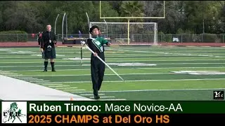 Ruben Tinoco, Rodriguez HS, L-Pattern Mace Novice-AA at NCBA CHAMPS 2025 at Del Oro HS