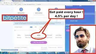 Bitpetite Tutorial : Get Bitcoin every hour. 4.5% per day ! Multiply by 4 monthly!