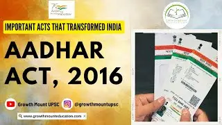 Aadhar Act, 2016 | Lecture 39 | Dhruv Jani