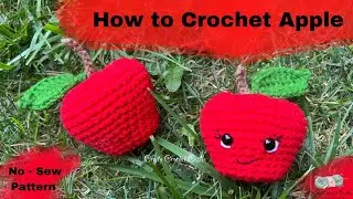 How to Crochet an Apple | Back to School Teacher Gifts | Beginner Friendly Tutorial