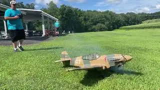 Top Flite P40 OS 1.20 - First, Last Flight of 25 year old plane
