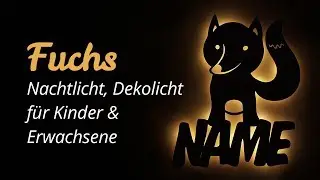 Fuchs Kinder Erwachsene Geschenke LED Licht Lampe mit Name