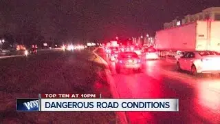 Icy road conditions make for dangerous driving