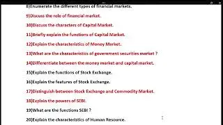 12th Commerce# Important Questions# Half Yearly Exam 2022-23