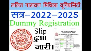 LNMU Dummy Registration CArd Dowlaod 2022-2025 Part 1  wala Student BA, BSc Bcom