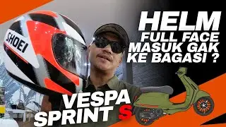 HELM FULL FACE MASUK GAK KE BAGASI SPRINT S ? #vespa #vespaindonesia #vespamatic #vespa2022