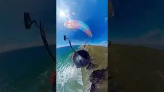 Perranporth beach flight #paragliding