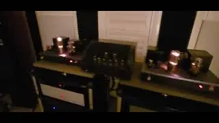 211 tube monoblock amps, Duntech Senator, Lampizator DAC, Naim streamer, PS Audio P10.