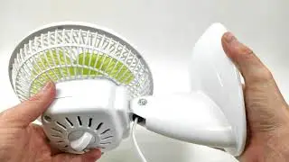 Selecline Auchan desk fan 15cm 12W 888275 FT15A2 wentylator biurkowy unboxing user manual first run
