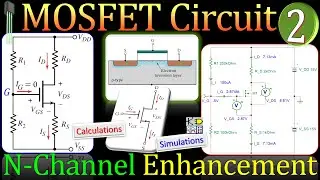 MOSFET Circuit Dual Supply 🌟 N-Channel Enhancement MOSFET 🌟 Calculations & Simulations 💡  Example 2