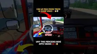 Can we Pass moon 🚛truck In sharp space❓😨💀merc braking failed #trucksimulator #truckgames