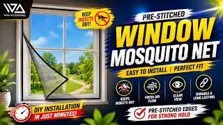 Wild Accessories Fully Pre-Stitched Fiberglass Mosquito Net for All Windows Frames