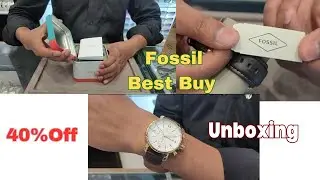 40% off Discount | Fossil Leather Rhett Analog White Dial Men Standard Watch-Bq1009 #fossil