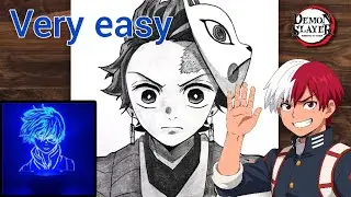 How to Draw Tanjiro Kamado from Demon Slayer || Pencil Sketch Art || Easy Anime Drawing#demonslayer 