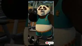 Big Panda Hits the Gym! 🐼💪 #animalshorts #funny #cartoon #panda
